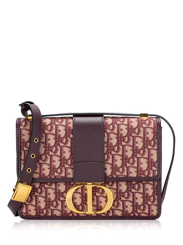Oblique 30 Montaigne Flap Bag Burgundy