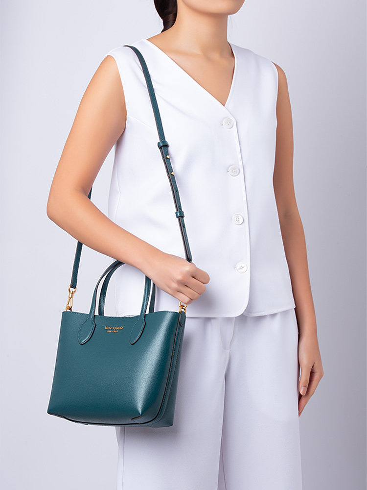 Bleecker Leather Medium Crossbody Artesian Green