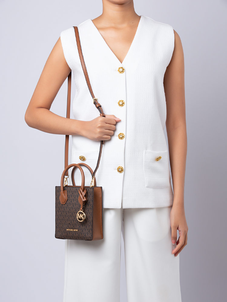 Mercer Signature XS NS Open Top Crossbody Brown