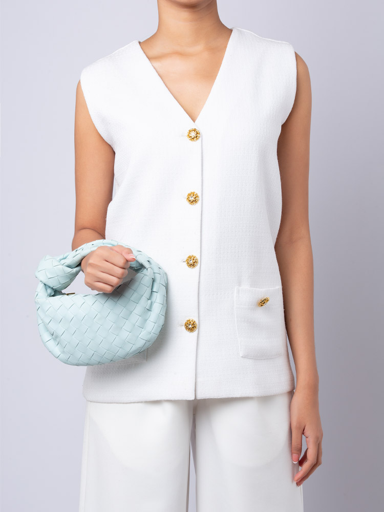Nappa Intrecciato Mini Jodie Teal Washed