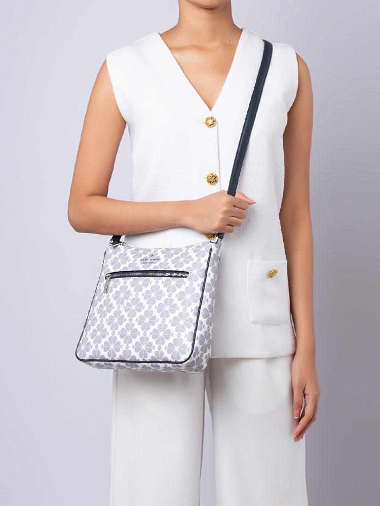 Signature Spade Flower Swingpack Navy Multi