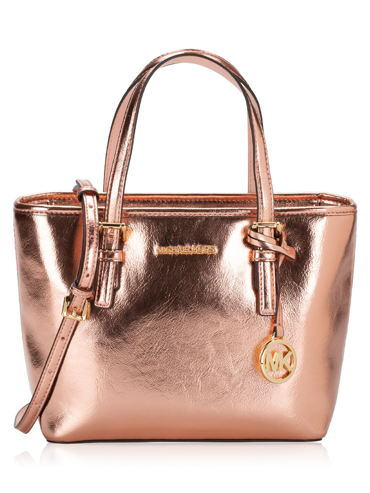 Jet Set Travel XS Metallic Top Zip Tote Primrose