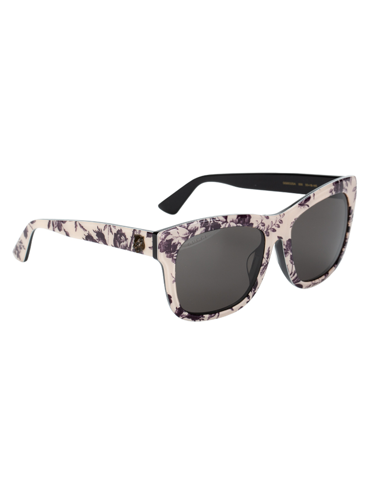 GG0032SA Floral Oversized Sunglasses Black Herbarium