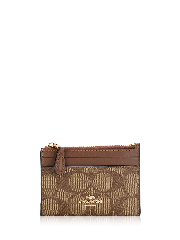 88208 Signature Mini Skinny Khaki Saddle Gold