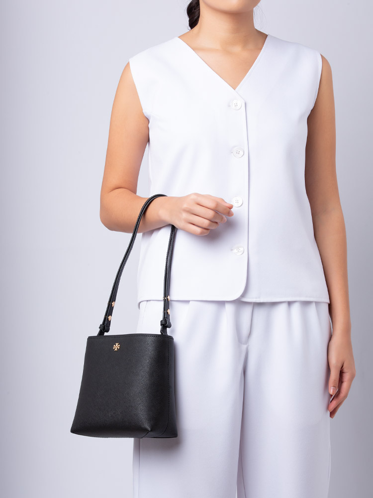 Emerson Small Bucket Bag Black