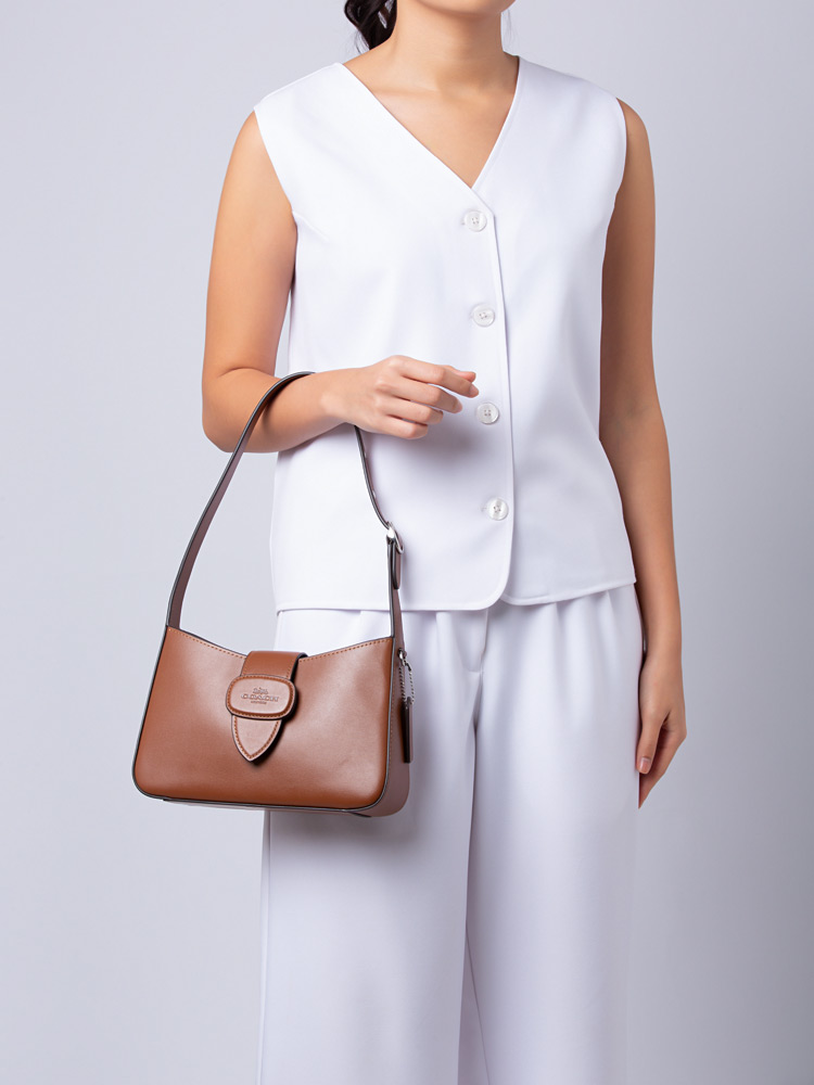 CT853 Eliza Leather Shoulder Bag Redwood