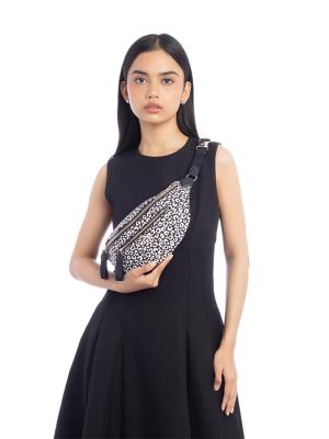Chelsea Leopard Heart Belt Bag Black Multi