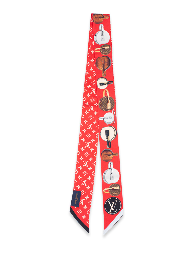Silk Monogram Tribute To Chapeau BB Bandeau Red