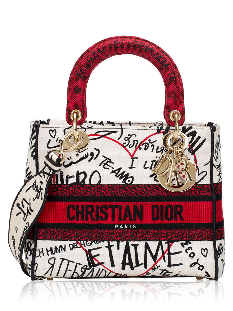 Canvas Medium DiorAmour Graffiti Lady D-Lite Latte