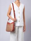 C8487 Signature Chaise Crossbody Tan Rust
