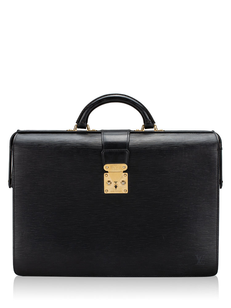 Epi Serviette Fermoir Briefcase Noir