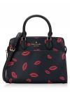 Madison Lip Toss Small Satchel Black Multi