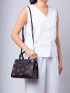 Madison Lip Toss Small Satchel Black Multi