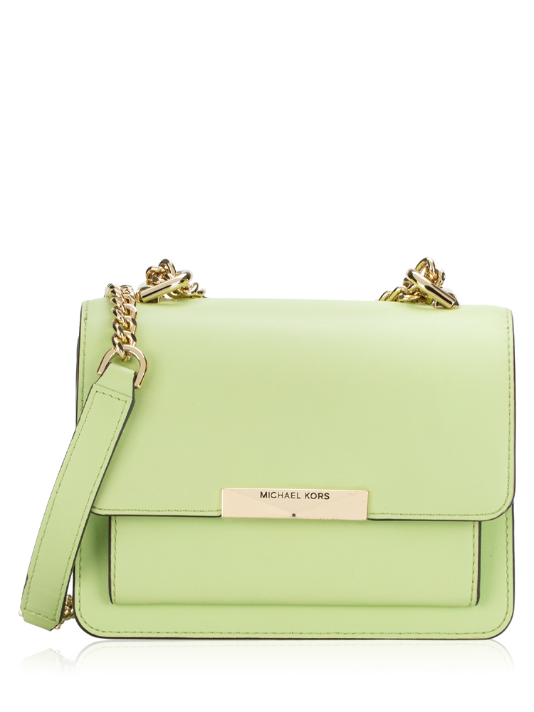 Jade Gusset Leather XS Crossbody Aloe