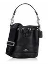 CR144 Smooth Leather Mini Bucket Bag Black
