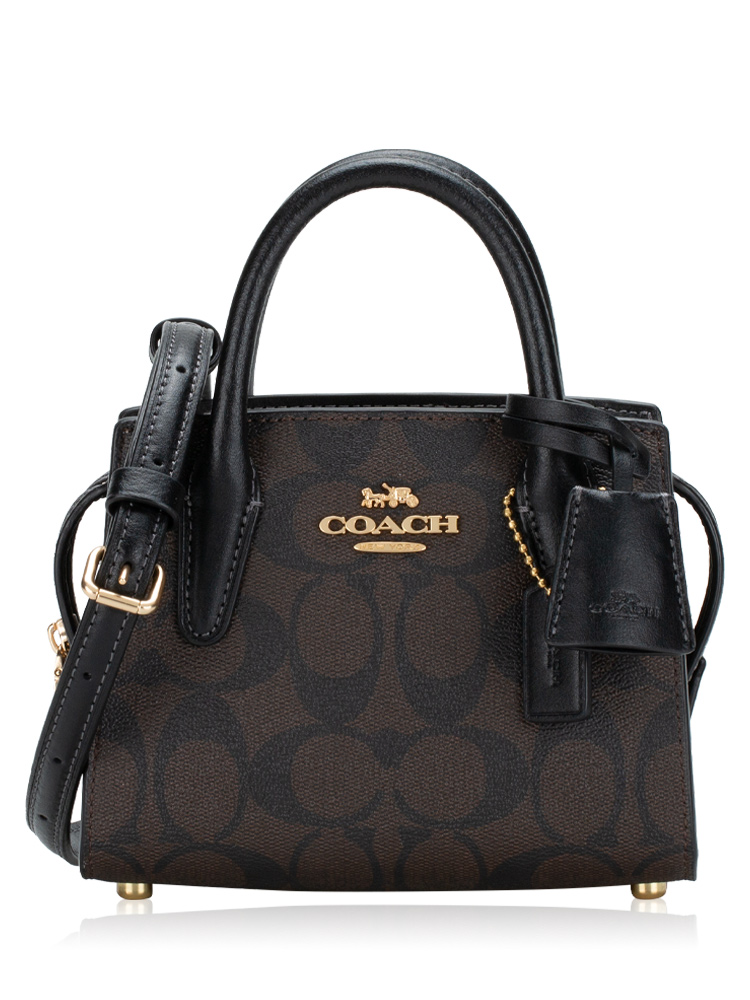 CO975 Signature Andrea Mini Carryall Brown Black