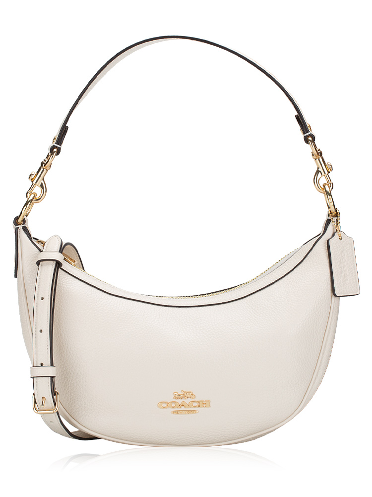 CO996 Aria Leather Shoulder Bag Chalk