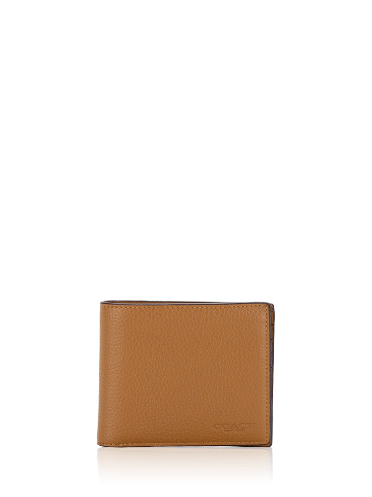 Men CR398 Pebble Leather 3 in 1 Wallet Light Saddle