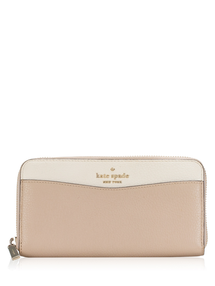 Leila Colorblock Large Continental Wallet Light Sand