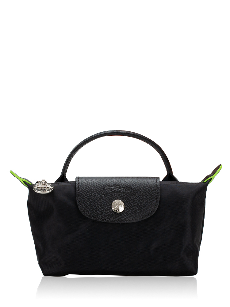 Le Pliage Green Pouch With Handle Noir