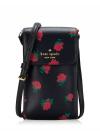 Madison Ditsy Rose Toss Ns Flap Phone Crossbody Black Multi