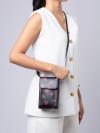 Madison Ditsy Rose Toss Ns Flap Phone Crossbody Black Multi