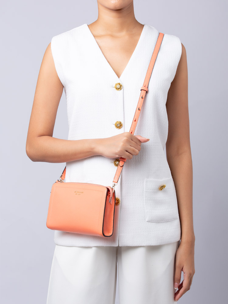 Knott Leather Small Crossbody Melon Ball