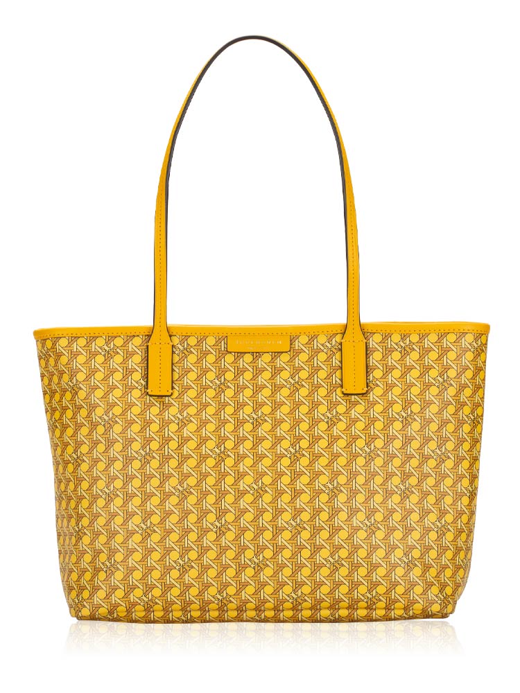 Small Basketweave Tote Sunset Glow
