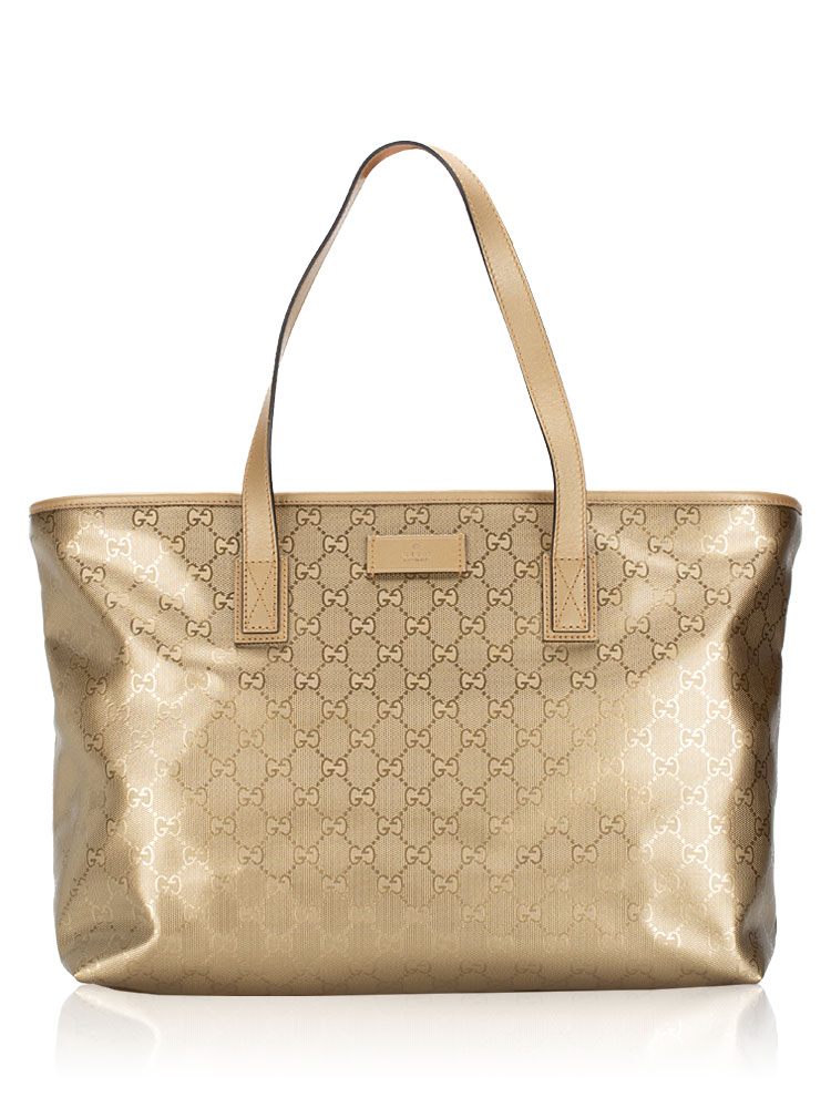 GG Imprime Medium Tote Gold