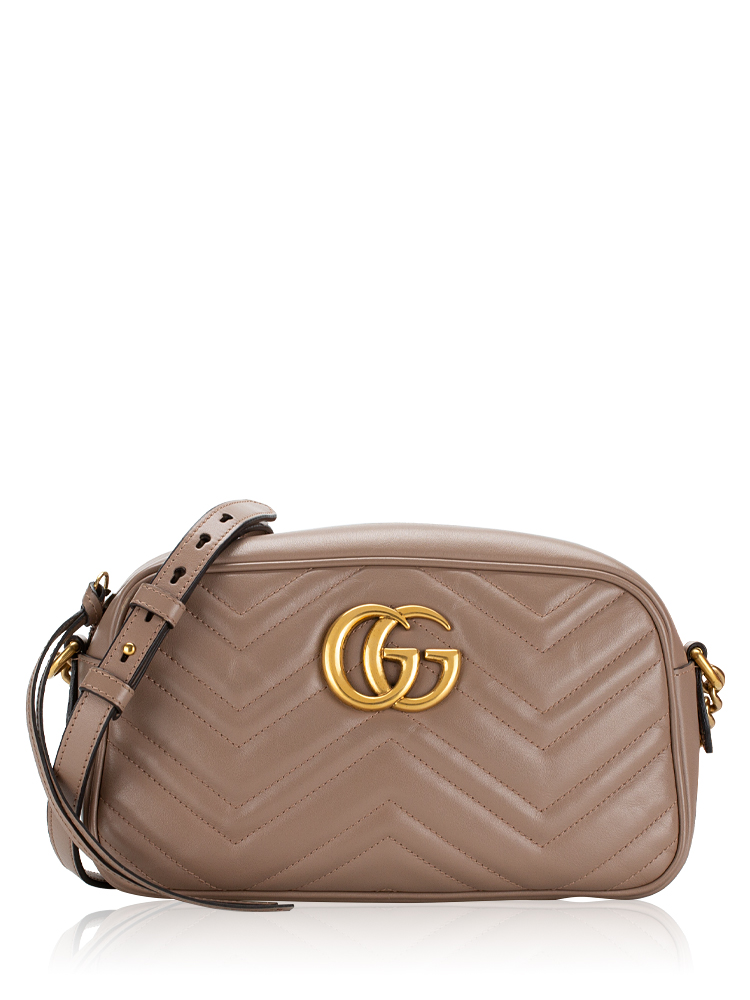 Calfskin Matelasse GG Marmont Small Camera Bag Porcelain Rose