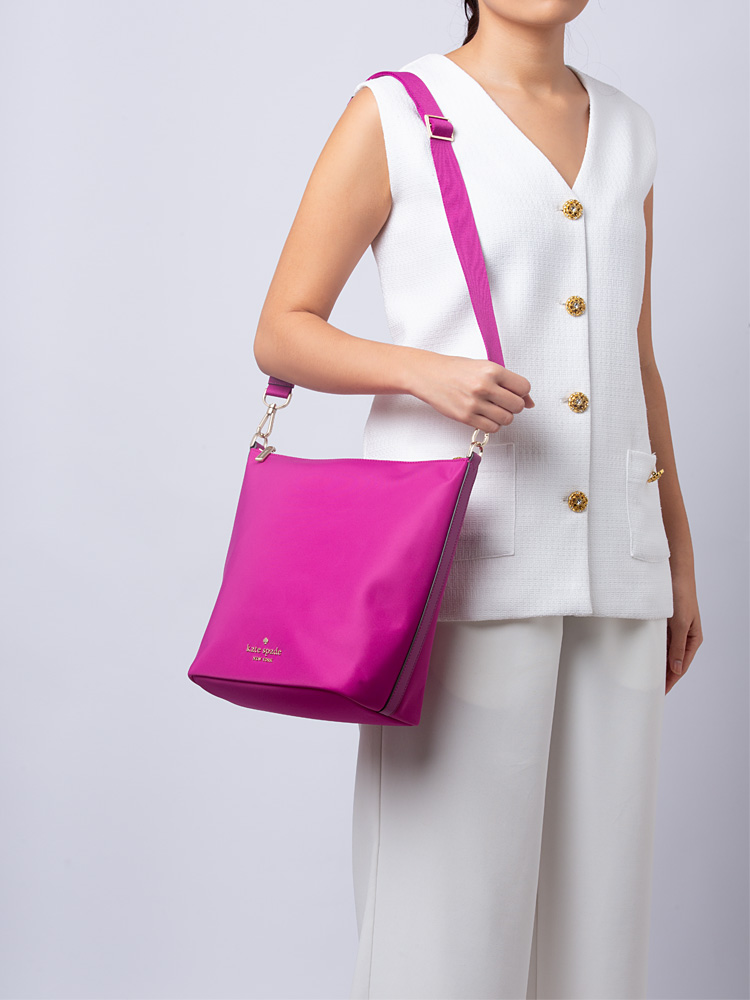 Chelsea Nylon Duffle Crossbody Baja Rose