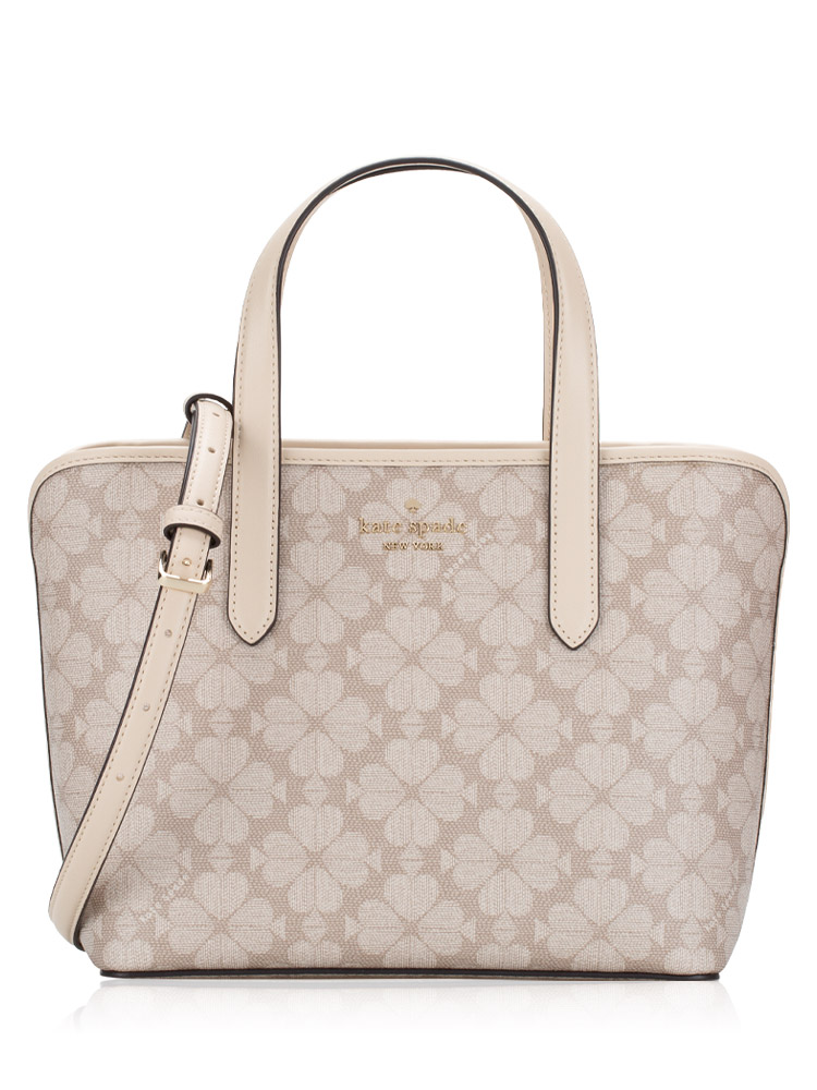 Signature Spade Flower Small Tote Dark Beige