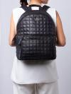 Camden Quilted Nylon Backpack Black
