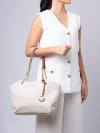 Jet Set Monogram Large Chain Shoulder Tote Vanilla Gold
