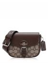 CU982 Signature Jacquard Amelia Small Saddle Bag Oak Maple