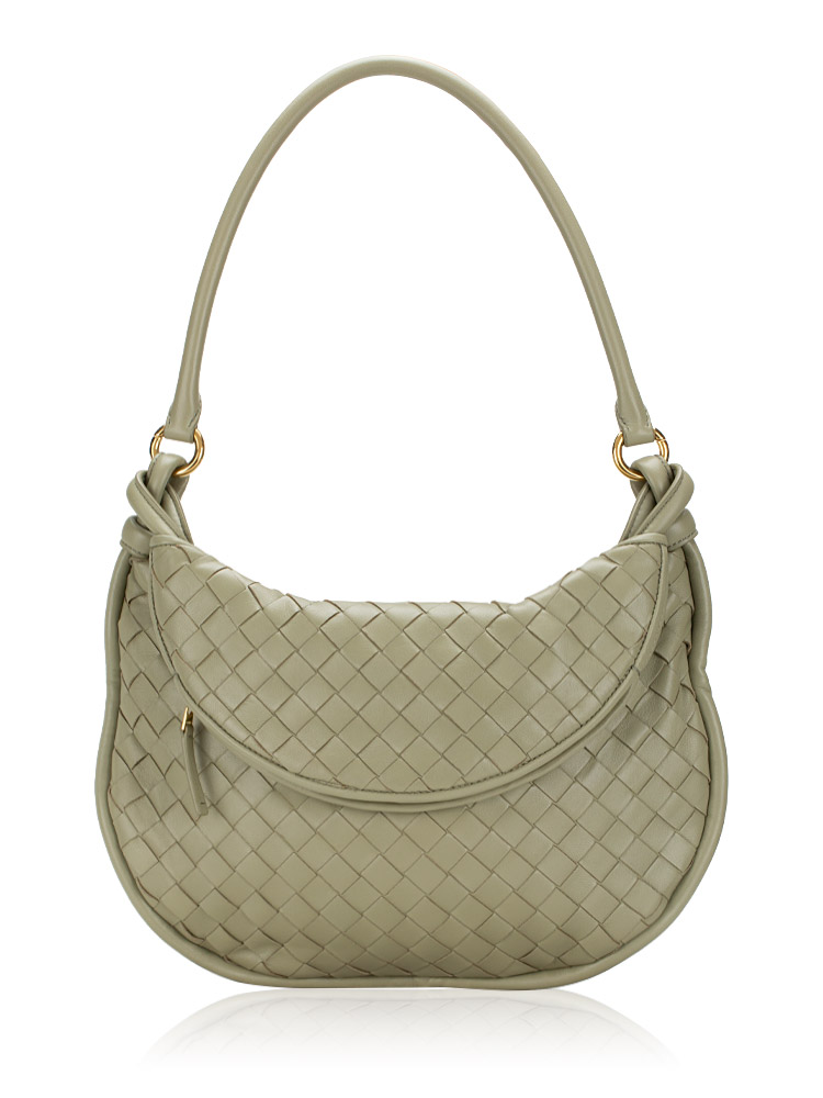 Nappa Intrecciato Gemelli Medium Shoulder Bag Travertine
