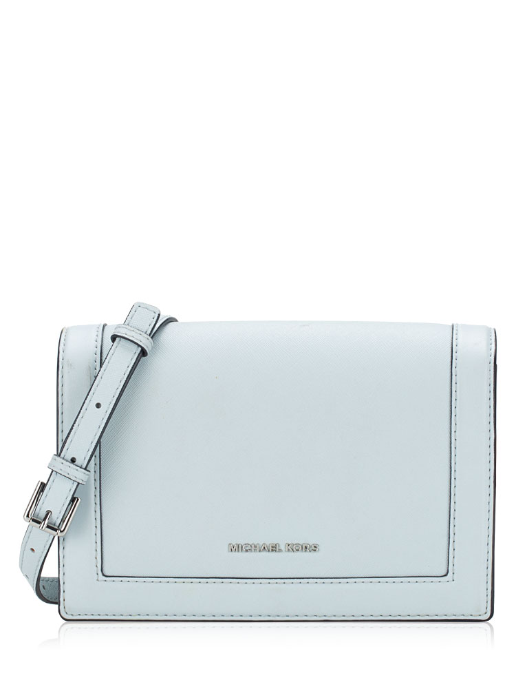 Jet Set Large Flap Chain Crossbody Soft Sky