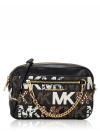 Signature Jet Set Large Zip Chain Crossbody Black Multi