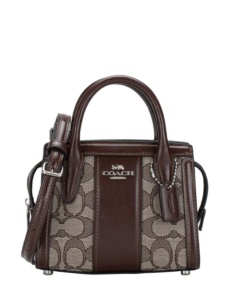 CU986 Signature Jacquard Andrea Mini Carryall Oak Maple