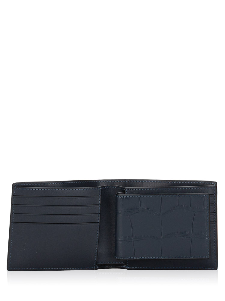 Men CR380 Croco Embossed 3 in 1 Wallet Midnight Navy