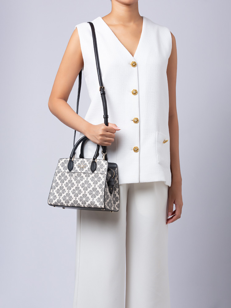Spade Flower Small Satchel Black Multi