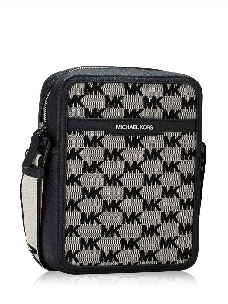 Men Signature Cooper Jacquard Flight Bag Black