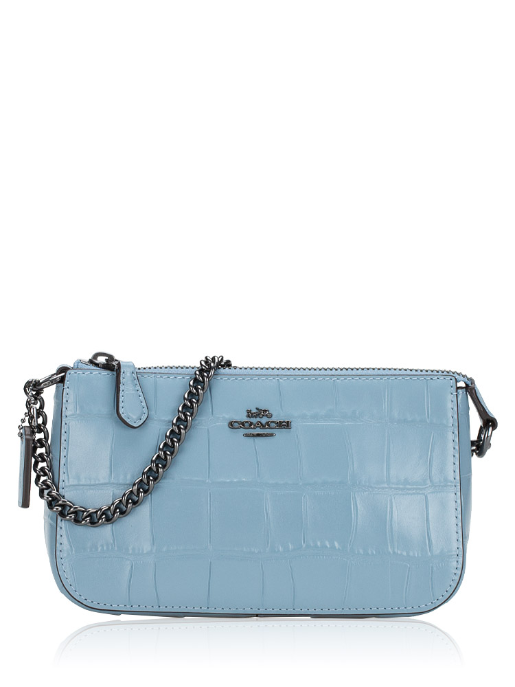 CN382 Croco Leather Nolita 19 Cornflower