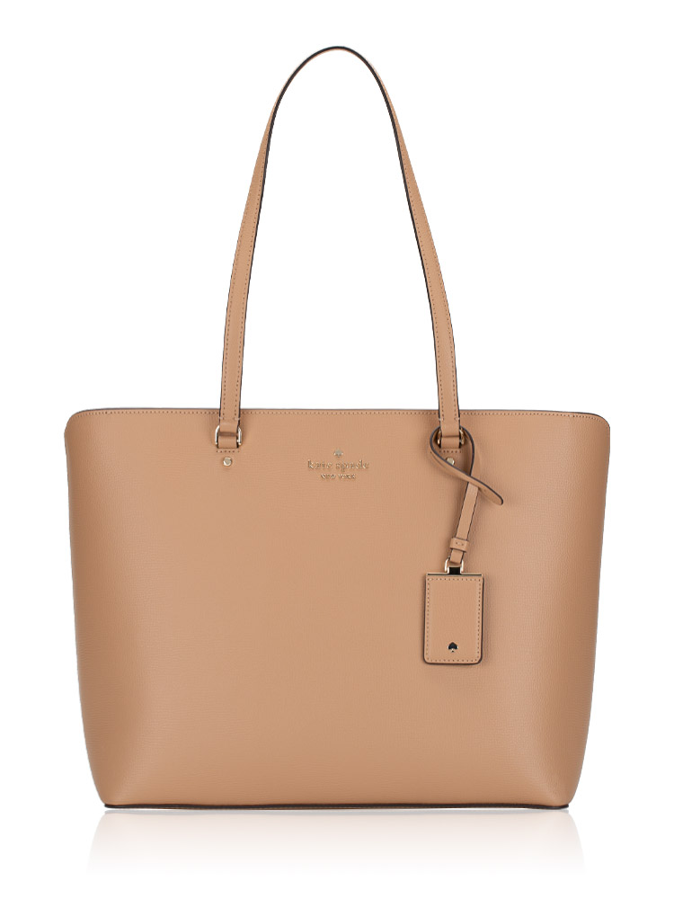 Perfect Refined Grain Leather Large Tote Light Fawn