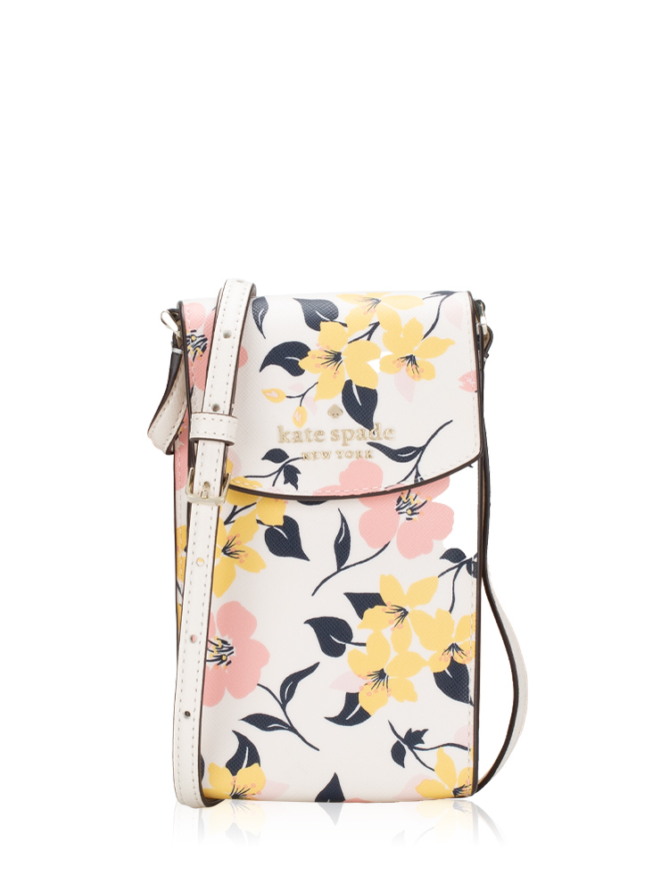 Staci Lily Blooms Printed Phone Crossbody Cream Multi