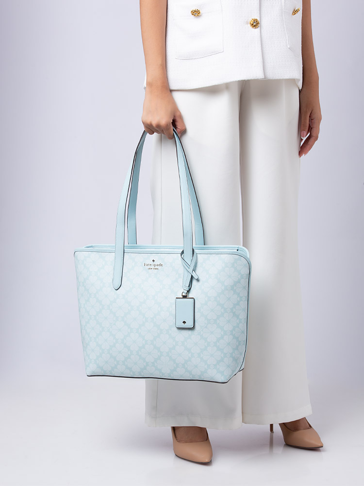 Spade Flower Tote Blue Glow