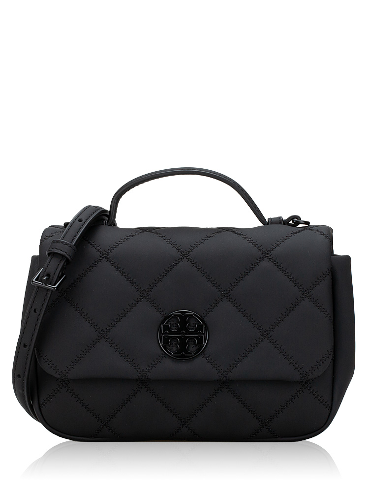 Willa Matte Mini Top Handle Bag Black Silver