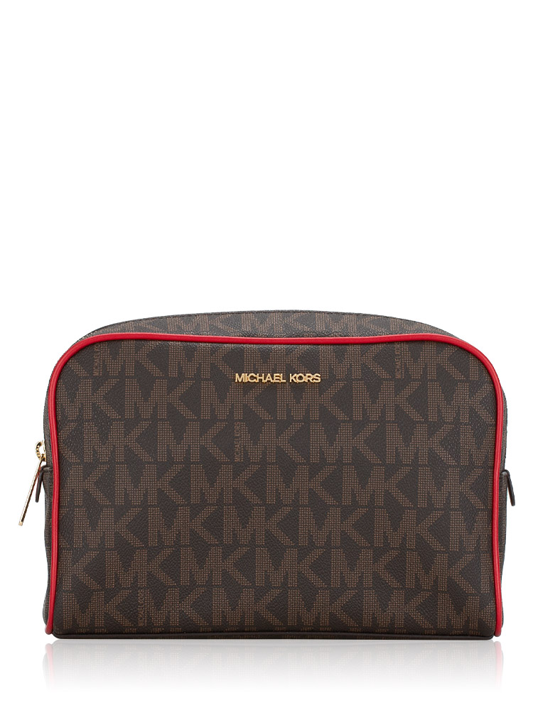 Monogram Large 2in1 Travel Pouch Crimson