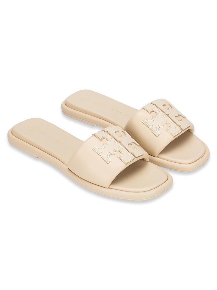 Double T Sport Slide Sandals Dulce De Leche Gold Sz 9.5