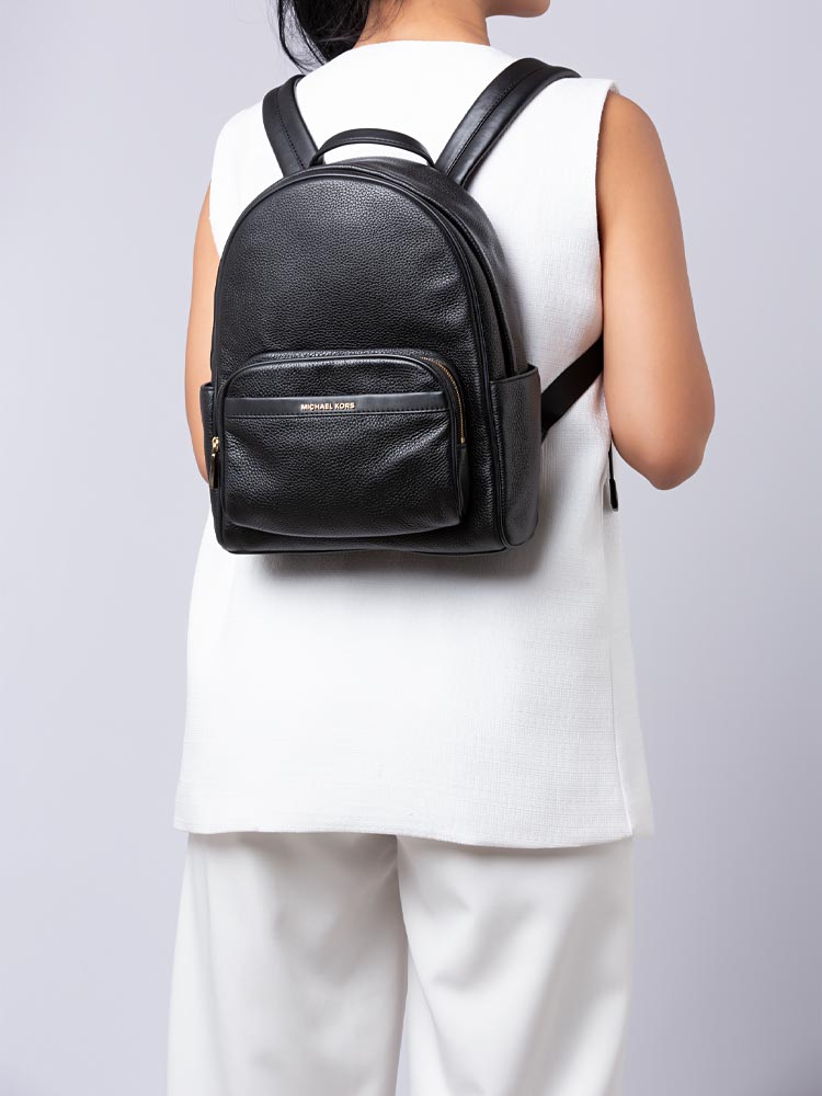Bex Leather Medium Backpack Black